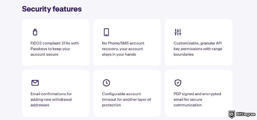 Tron wallet: Kraken security features.