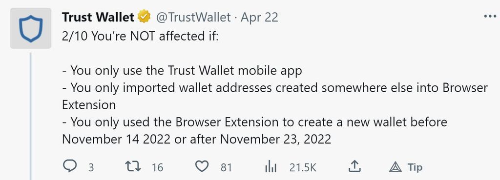 Trust Wallet Exploit