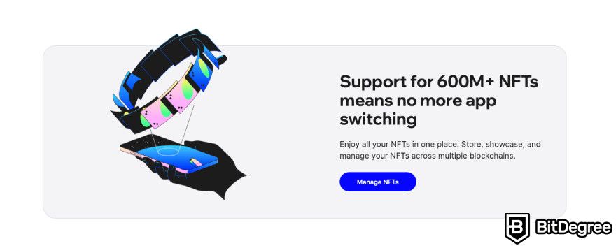 Trust Wallet review: supported NFTs.