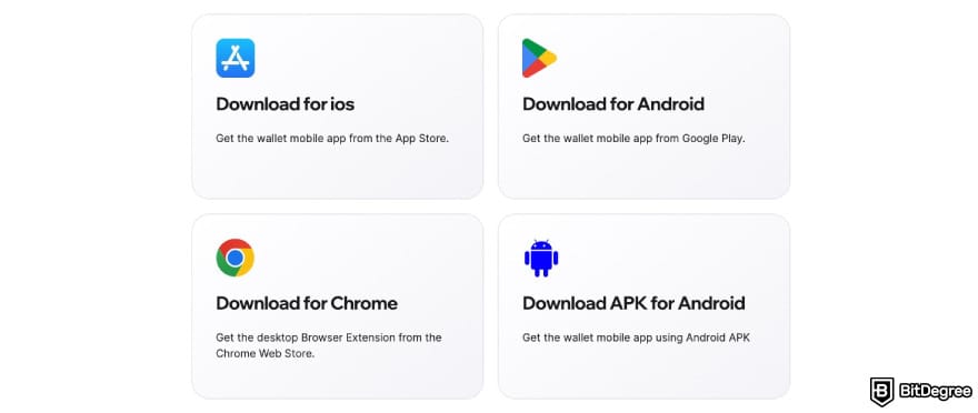 Trust Wallet sign-up bonus: Trust Wallet's download options.