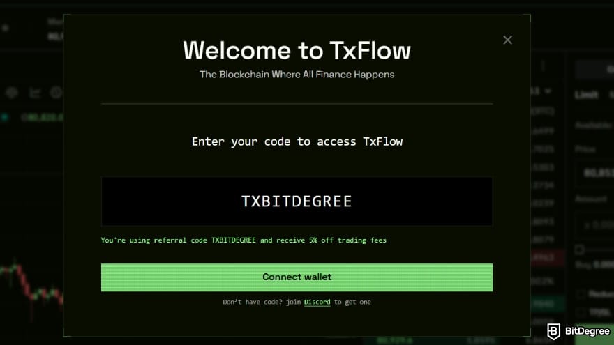 TxFlow review: BitDegree's access code gives you 5% off trading fees. TxFlow review: BitDegree's access code gives you 5% off trading fees.