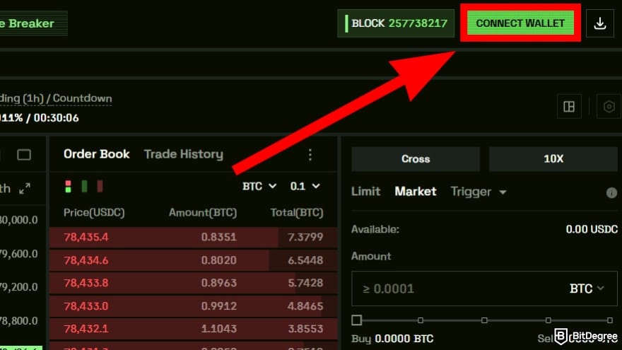 TxFlow review: click on [Connect Wallet].