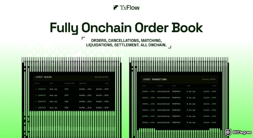 TxFlow review: fully on-chain order book. TxFlow review: fully on-chain order book.