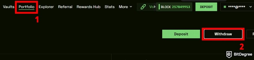 TxFlow review: select [Withdraw].