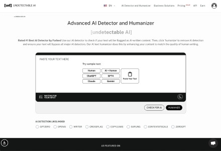 Undetectable AI - Accurate AI-Written Text Detector