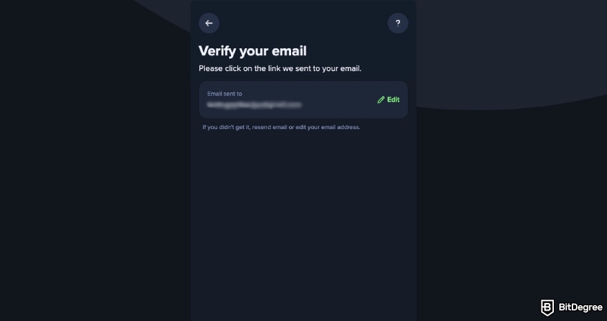 Uphold referral code: email verification.