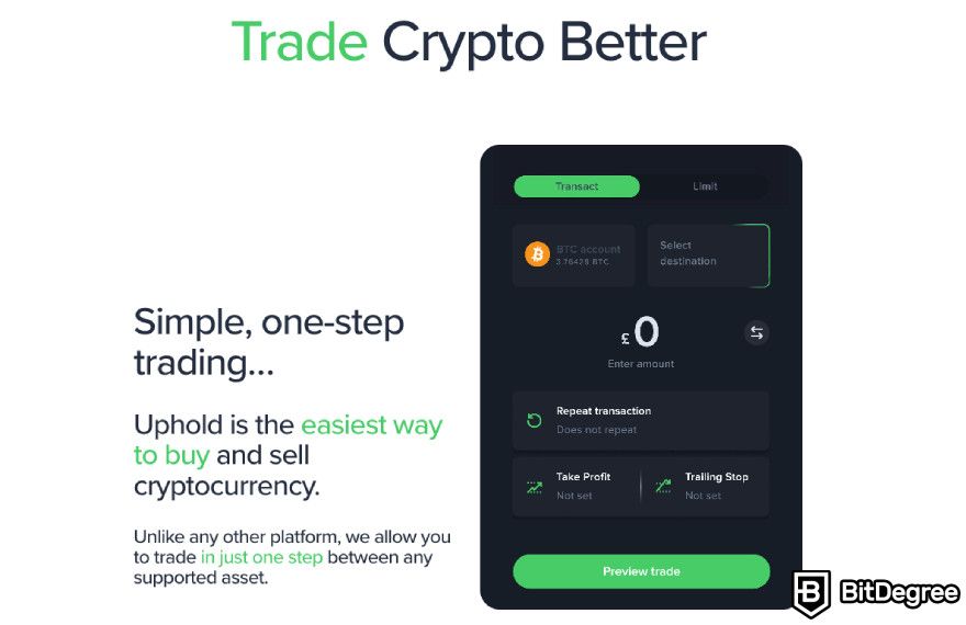 Uphold review: one-step trading.