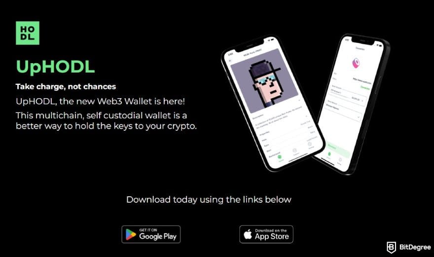 Uphold review: UpHODL homepage.