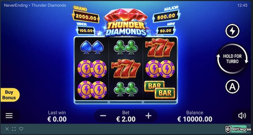 Vave casino review: Vave's game interface. Vave casino review: Vave's game interface.