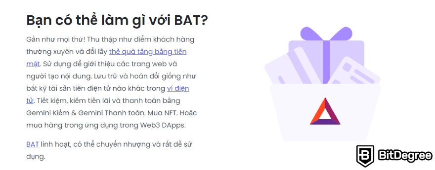 Ví Brave Wallet là gì: Token BAT.