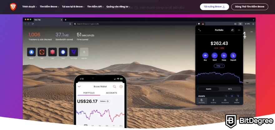 Ví Brave Wallet là gì: Trình duyệt Brave.