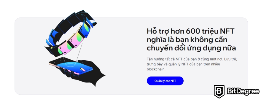 Ví Trust Wallet là gì: Hỗ trợ NFT.