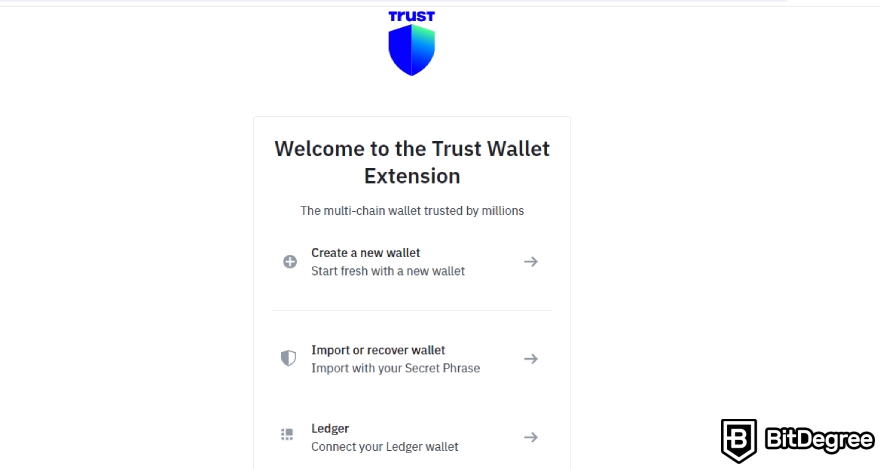 Ví Trust Wallet là gì: Tiện ích mở rộng cho trình duyệt.