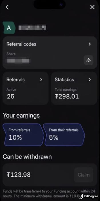 Walbi referral code: the Walbi Referral program's mobile interface. Walbi referral code: the Walbi Referral program's mobile interface.