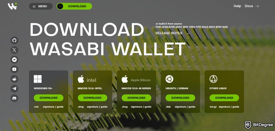 Wasabi Wallet review: download.