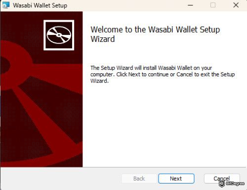 Wasabi Wallet review: wizard setup.