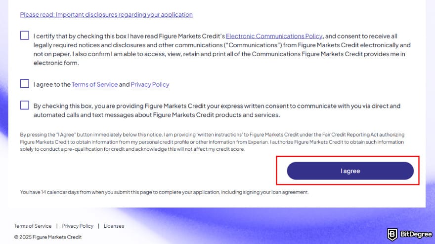 What are Figure Crypto-Backed Loans: complete the verification process.