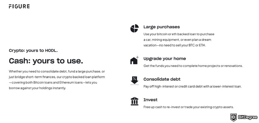 What are Figure Crypto-Backed Loans: main loan use cases.