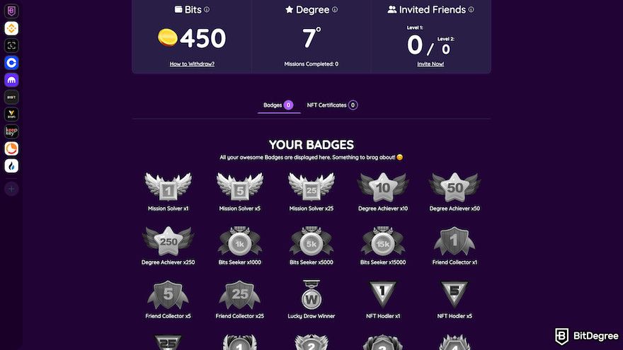 What is a BitDegree token: Gamification Badges.