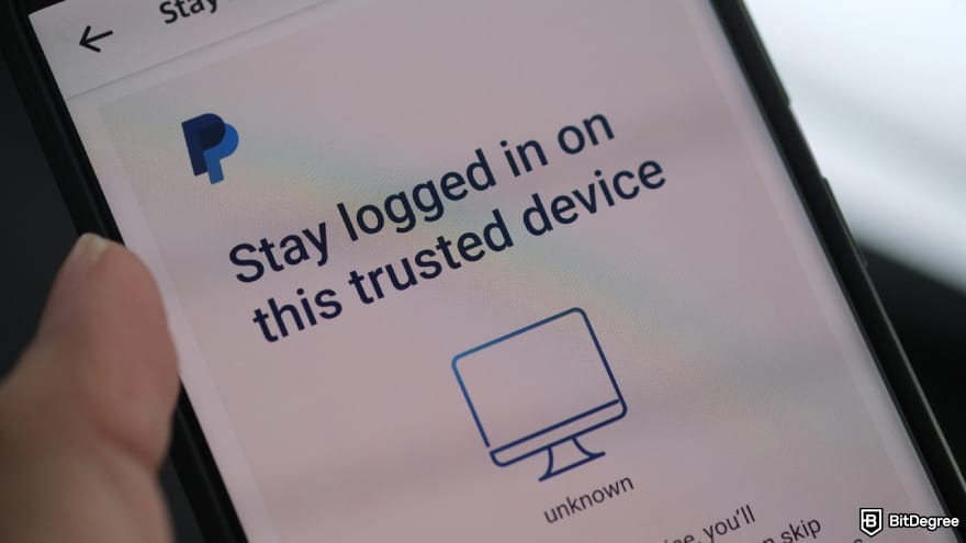 What is a digital wallet: logging into PayPal.