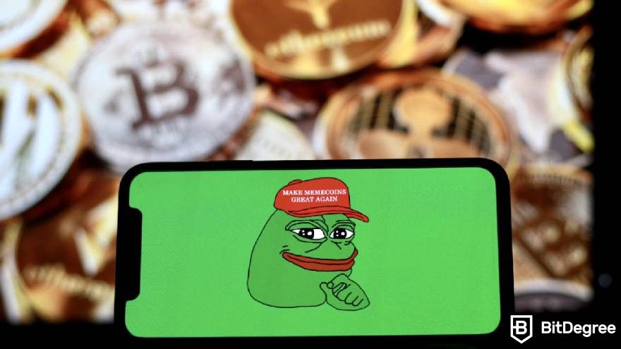 What is a meme coin: Pepecoin on a mobile screen.