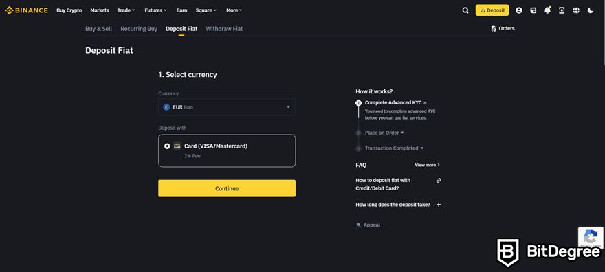 What is AMP crypto?: Binance's Deposit page.