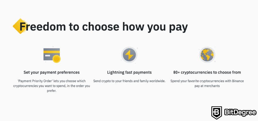 What is Binance Pay: main features.
