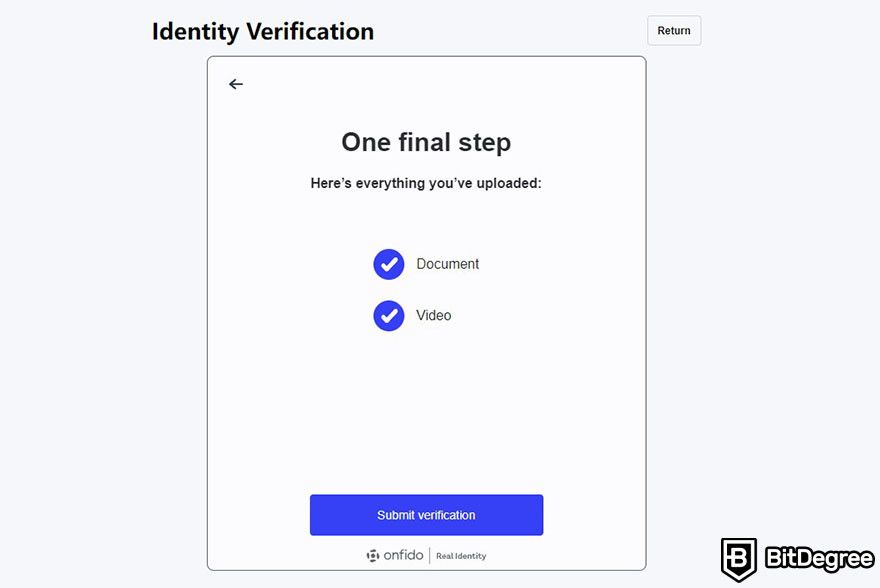 What is Bybit: the document submission page during the account verification process on Bybit.