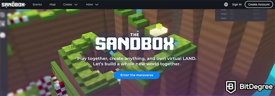 What is crypto gaming: The Sandbox.