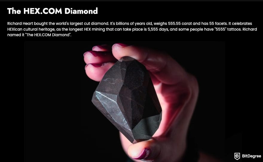 What is HEX crypto: The HEX.COM Diamond.