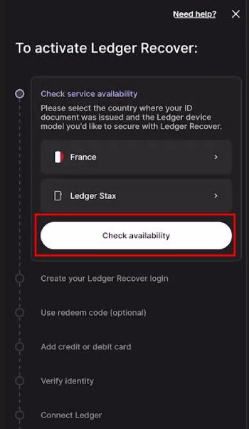 What is Ledger Recover: check your availability.