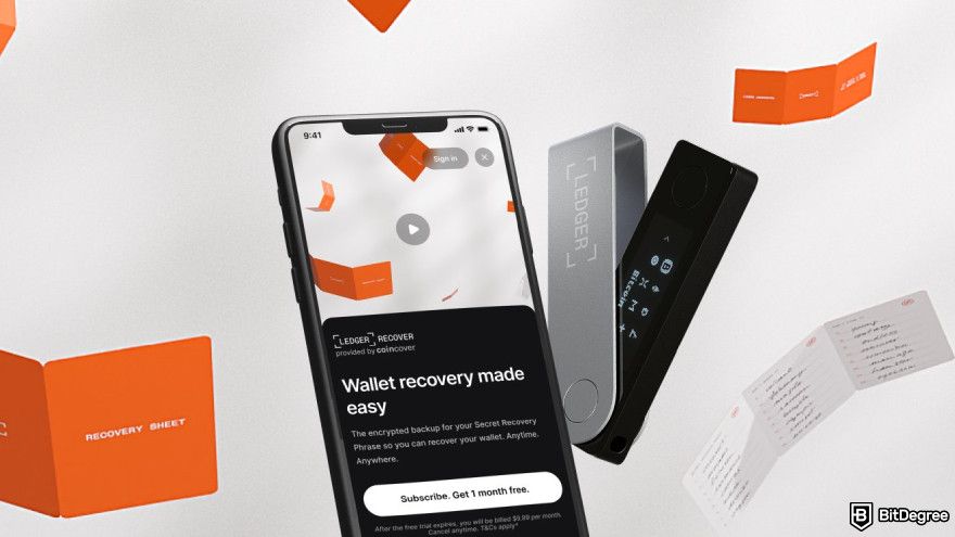 What is Ledger Recover: mobile screen showing Ledger Recover.