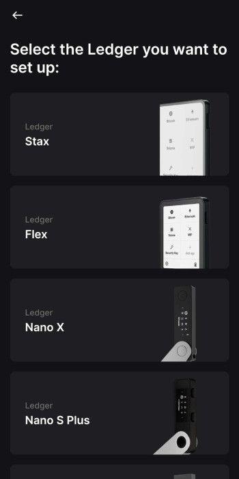 What is Ledger Recover: select your device model.