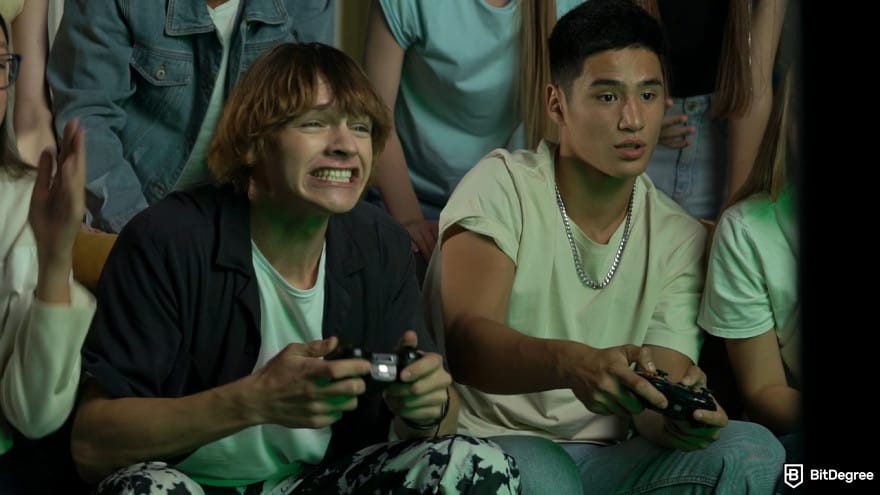 What is Notcoin: two guys playing on a console.