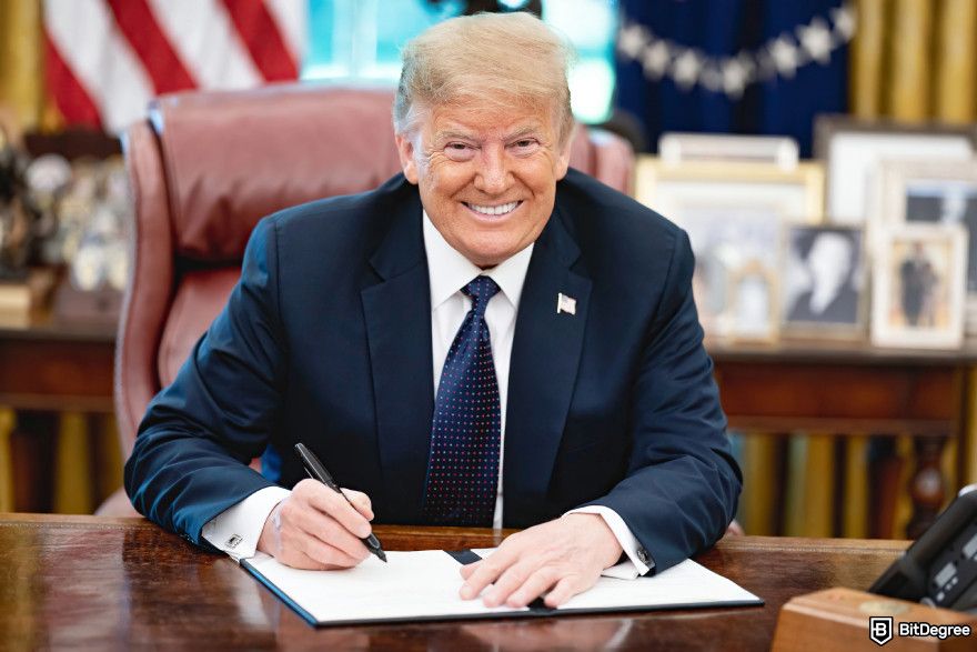 What is strategic Bitcoin reserve: Trump signing a paper.