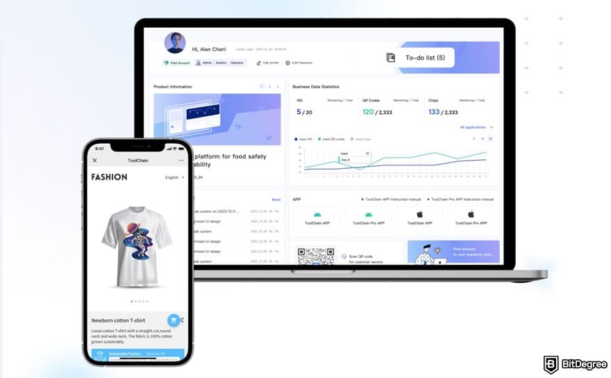 What is VeChain: the ToolChain dashboard.