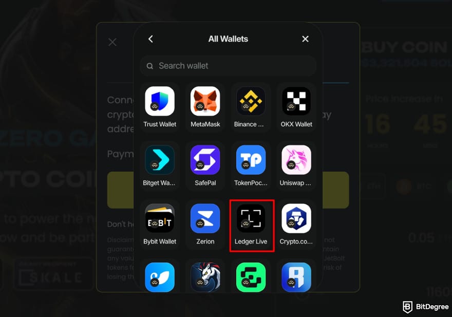 Where to buy JetBolt crypto: Ledger Live as a chosen wallet.