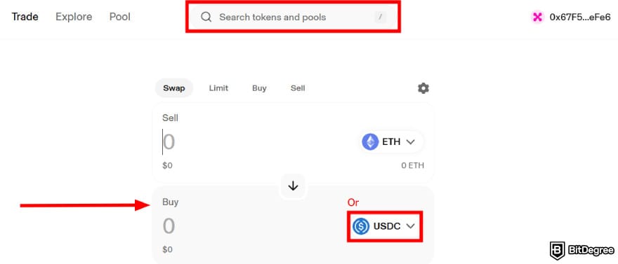 Where to buy XRT crypto: buy section on Uniswap.