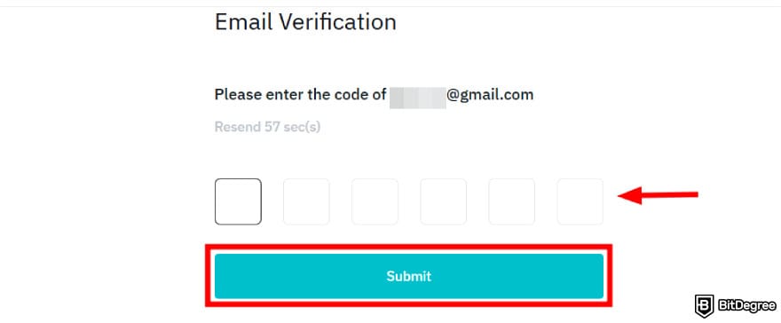 Where to buy XRT crypto: email verification on BitMart.