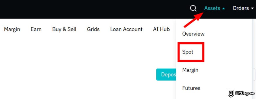 Where to buy XRT crypto: spot menu on BitMart.