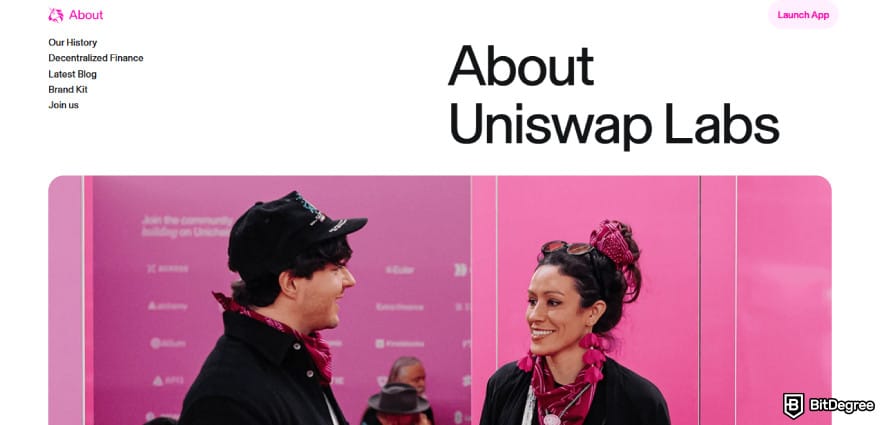 Where to buy XRT crypto: Uniswap about page.