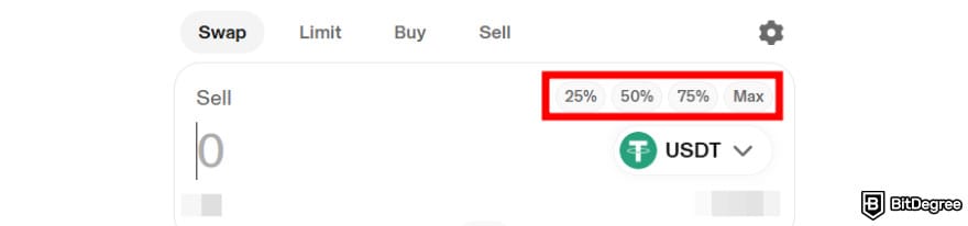 Where to buy XRT crypto: USDT amount input on Uniswap.