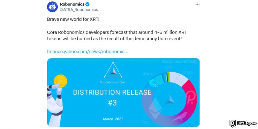 Where to buy XRT crypto: XRT token distribution release announcement.
