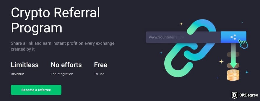 White label crypto exchange: ChangeNOW referral program.