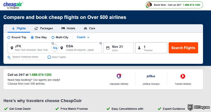 Who accepts Ethereum as payment: CheapAir's website.