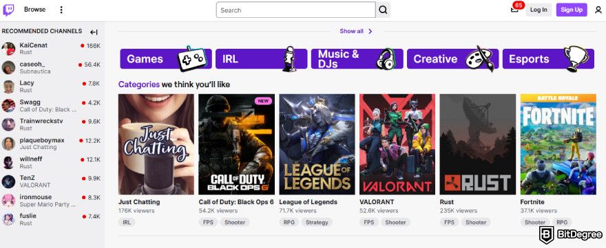 Who accepts Ethereum as payment: Twitch's website.