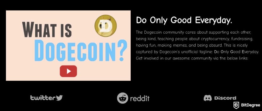 Will Dogecoin reach $1: Dogecoin explaining why its community is great.