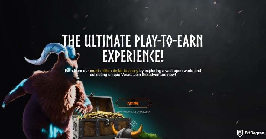 Will Floki Inu reach $1? A screenshot of the Valhalla Metaverse homepage.