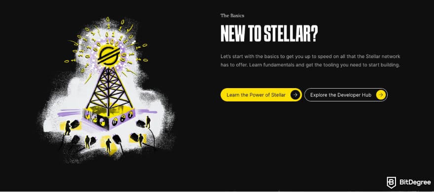Will Stellar Lumens reach $1: a screenshot of an intro panel to Stellar.