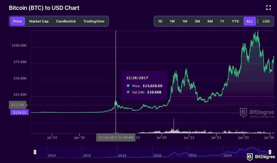 Winklevoss twins Bitcoin: BTC-USD chart on BitDegree.
